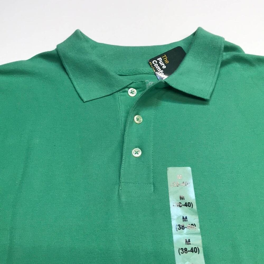 Men’s Medium Green Short Sleeve Cotton Polo Shirt